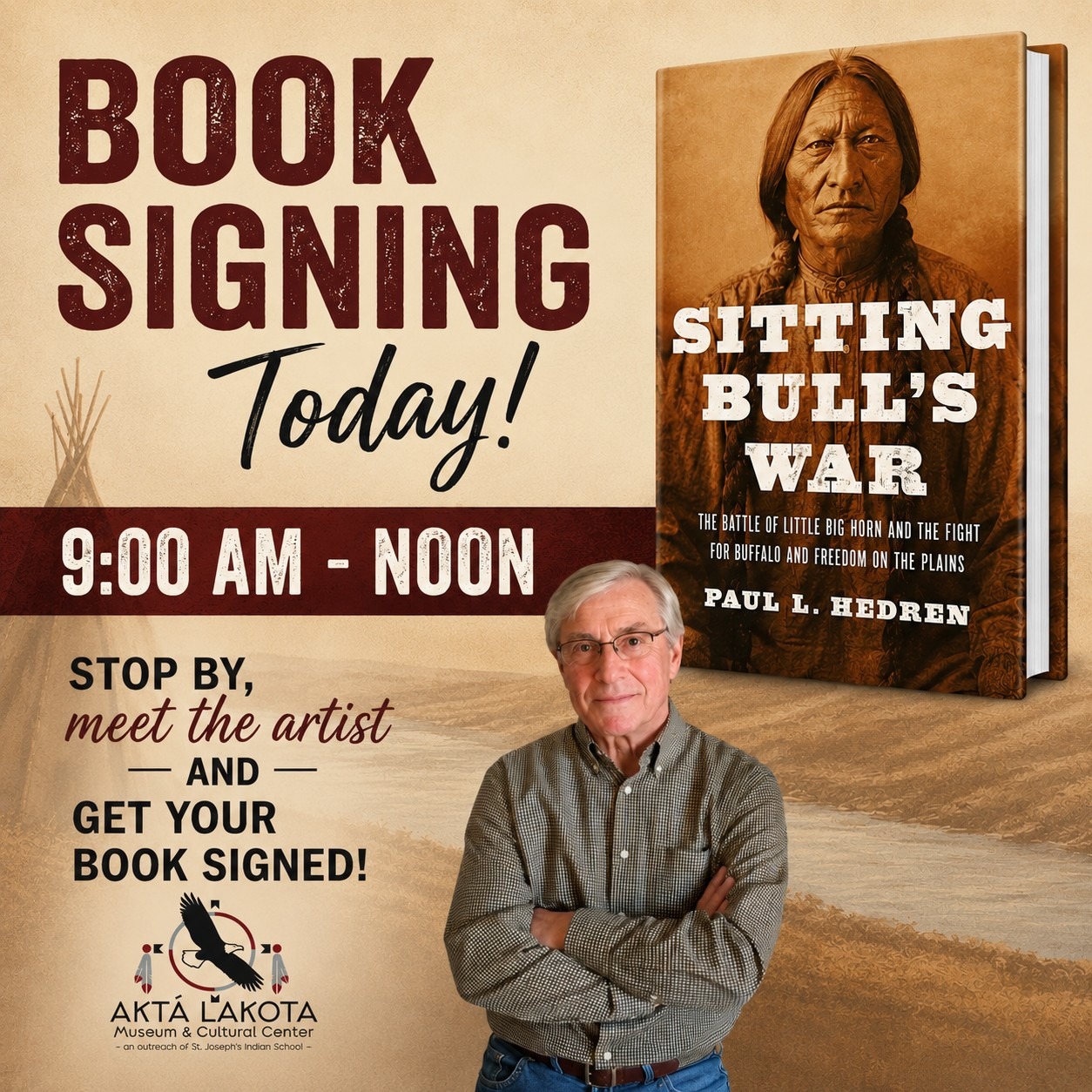 Paul Hedren Book Signing; Akta Lakota Museum